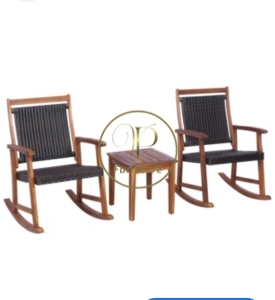 Bộ bàn Ghế roocking đan mây mẫu 3
