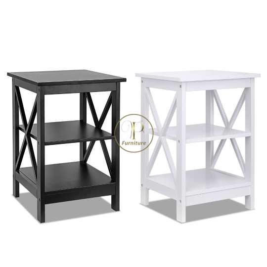 Kệ đầu giường :370*370*550mm mdf +gỗ Acacia sơn nc mẫu 10