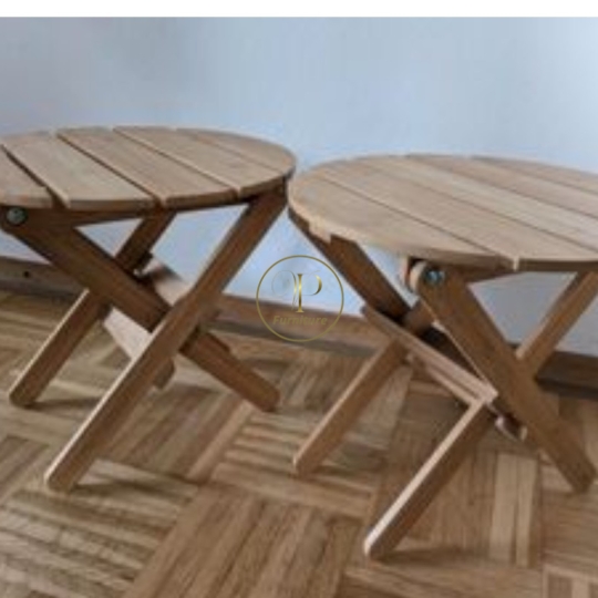 Ghế ngồi mặt tròn trẻ em :350*350*460mm gỗ Acacia màu oil mẫu 2