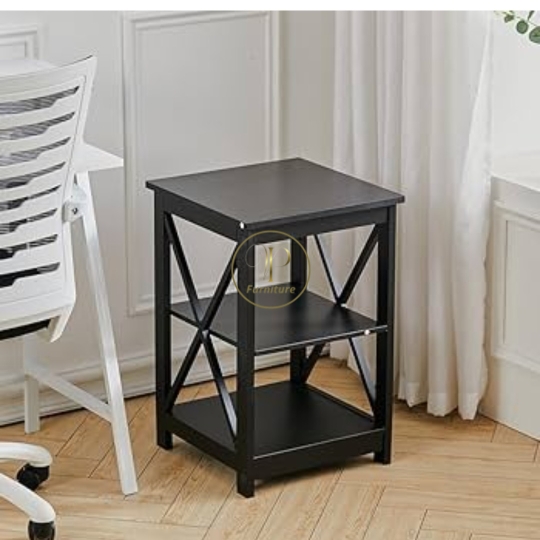 Kệ đầu giường :370*370*550mm mdf +gỗ Acacia sơn nc mẫu 6