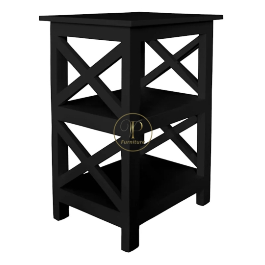 Kệ đầu giường :370*370*550mm mdf +gỗ Acacia sơn nc mẫu 9