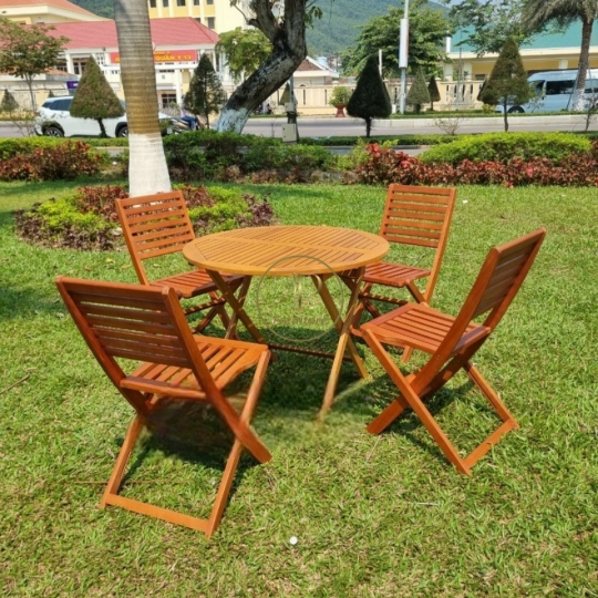 Bộ bàn tròn 4 ghế mẫu 1