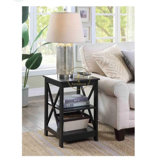 Kệ đầu giường 370*370*550mm mdf +gỗ Acacia sơn nc mẫu 1