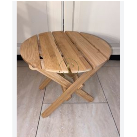Ghế ngồi mặt tròn trẻ em :350*350*460mm gỗ Acacia màu oil mẫu 1