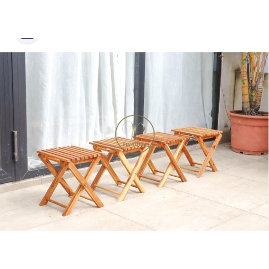 Ghế để châu hoa :290*260*360mm gỗ Acacia màu oil mẫu 1