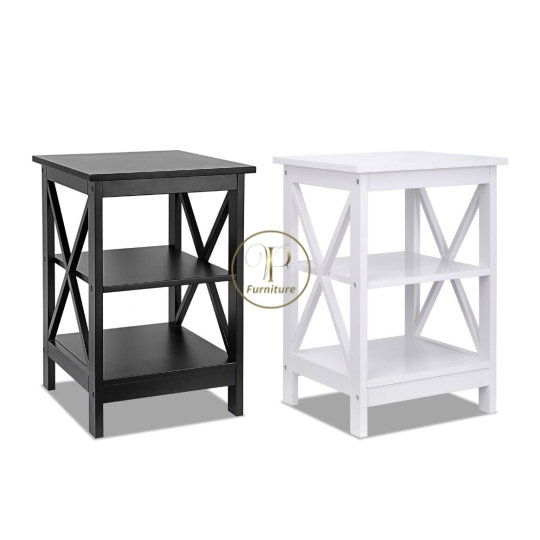 Kệ đầu giường :370*370*550mm mdf +gỗ Acacia sơn nc mẫu 10