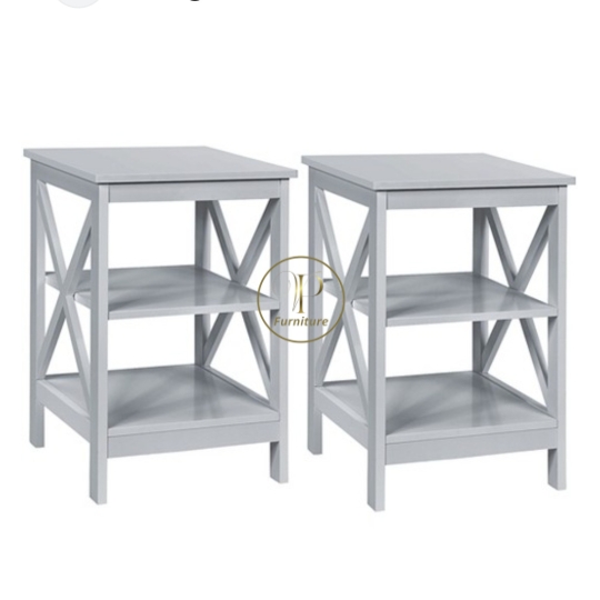 Kệ đầu giường :370*370*550mm mdf +gỗ Acacia sơn nc mẫu 13