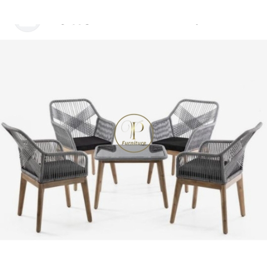 Bộ bàn ghế đan mây mẫu 3