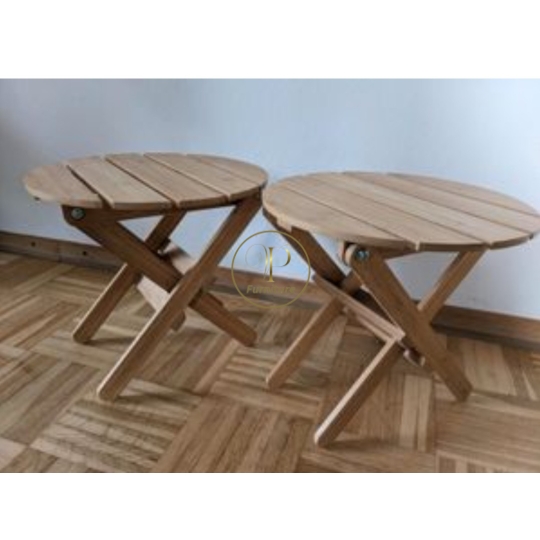 Ghế ngồi mặt tròn trẻ em :350*350*460mm gỗ Acacia màu oil mẫu 2