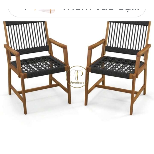 Ghế 1đan dây : 550*600*700mm gỗ Acacia màu oil mẫu 5