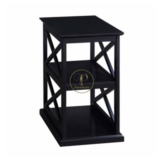 Kệ đầu giường :370*370*550mm mdf +gỗ Acacia sơn nc mẫu 7