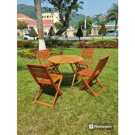 Bộ bàn tròn 4 ghế mẫu 1