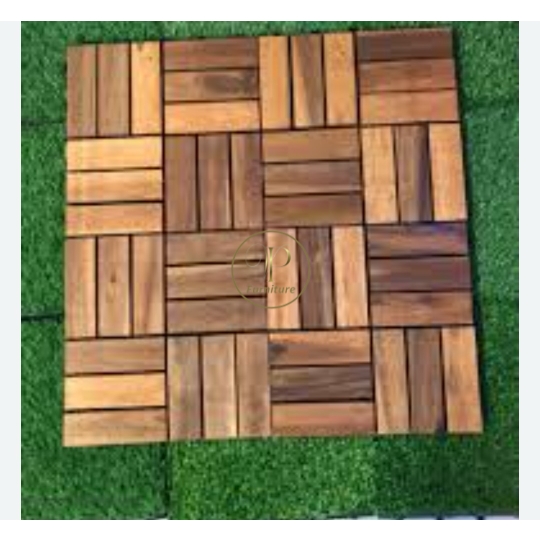 Vĩ ván sàn  300*300*24mm gỗ Acacia màu dầu