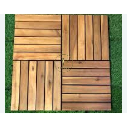 Vĩ ván sàn 300*300*24mm gỗ Acacia màu dầu