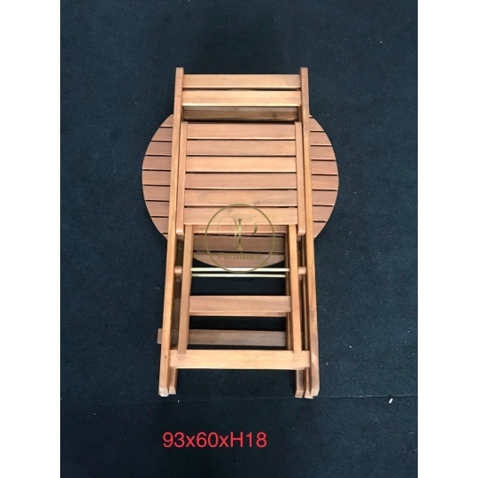 Bộ bàn ghế xếp 93x60xH18