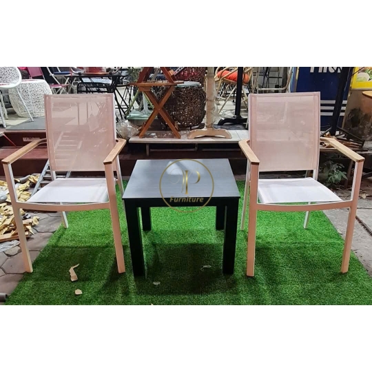 Bộ bàn cà phê đan mây mẫu 2